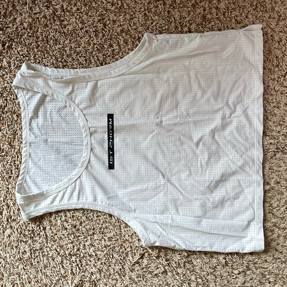 Womens white jersey 1st phorm tank
